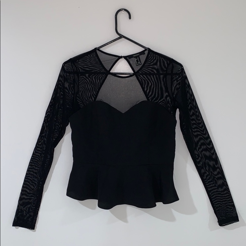 Black Mesh Top